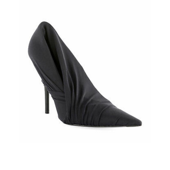Balenciaga Black Jersey Knife Wrap Pump - Picture 1 of 5